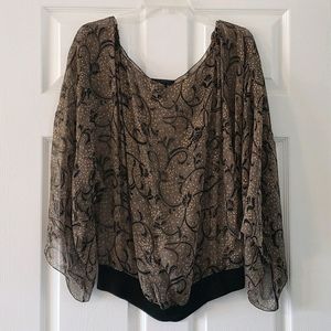 The Limited Sheer Silk Blouse